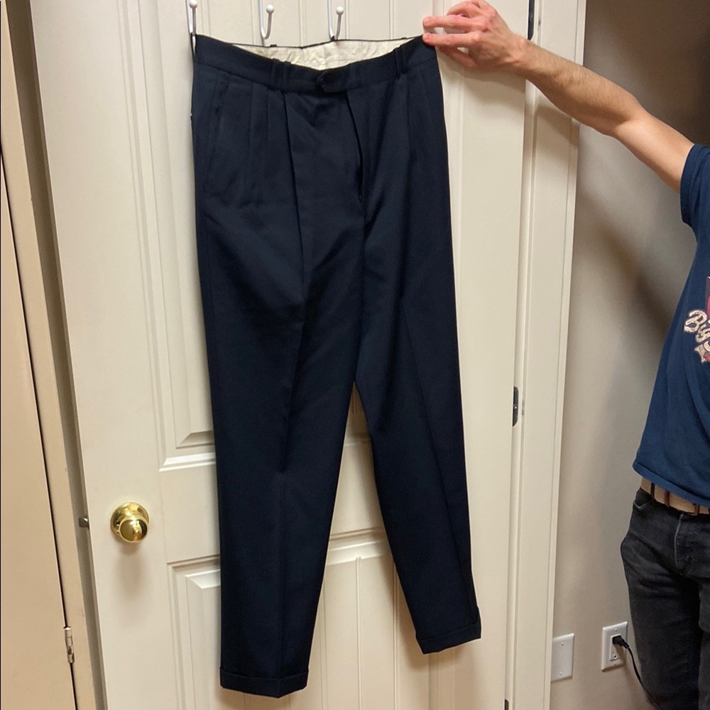 Oscar de la Renta Black Dress Pants Classic Straight Leg